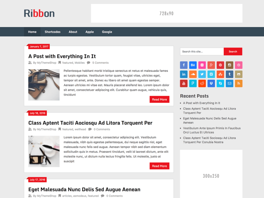 Ribbon-lite-blog-theme